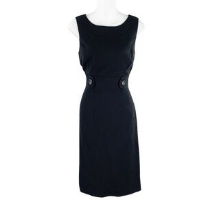 NWT Isabella DeMarco Run for the Roses Black Sleeveless Sheath Dress 4 AC20